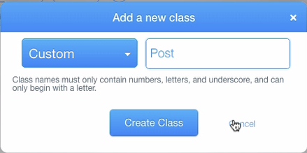 New post class